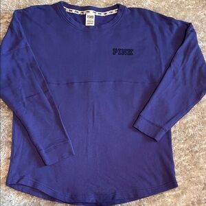 PINK Purple Long Sleeve Crewneck Top